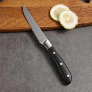 Ensemble de 6 couteaux <span class=keywords><strong>à</strong></span> steak modernes en acier inoxydable <span class=keywords><strong>à</strong></span> bord dentelé, manches en ABS, durables, écologiques, couteaux de cuisine ambidextres - Product Image 6