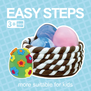 Ensemble de 12 boîtes de pâte à modeler pour Pâques, kits d'activités créatives sur le thème des œufs, lapins et poussins. Kit de pâte à modeler auto-durcissante pour enfants. - Product Image 3