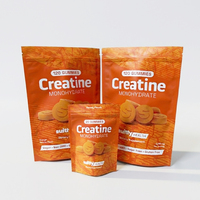 Sachet Doypack Personnalisé Imprimé avec Fermeture Zip pour Compléments de Créatine en Gommes, Emballage Alimentaire Vide en Plastique Mylar avec Fermeture Ziplock