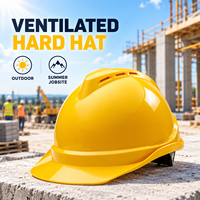 Casque de sécurité personnalisé avec logo OEM ODM, ventilé, en ABS, type V, pour équipe de entrepreneurs, projets routiers, marque privée