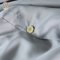 Parure de lit 4 pièces en lyocell de bambou luxueux et doux pour la peau, certifiée OEKO-TEX, 300 fils, toutes saisons, pour mariage (housse de couette et draps)