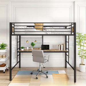 <span class=keywords><strong>Lit</strong></span> mezzanine moderne et compact avec bureau intégré et armoire de rangement complète <span class=keywords><strong>pour</strong></span> appartements <span class=keywords><strong>studio</strong></span>, dortoirs <span class=keywords><strong>étudiant</strong></span>s, entrepôts et villas - Product Image 2