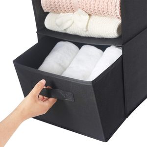 Organisateur de placard suspendu à 4 étagères 33x15x85cm pliable avec poches latérales pour le rangement de la chambre - Product Image 6