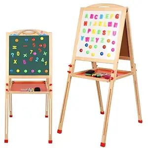 Kinderen Speelgoed Multifunctionele Magnetische Tekentafel Milieuvriendelijk Baby Kind Leren Ezel Houten Schoolbord
