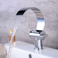 Mitigeur de lavabo chaud et froid à un trou moderne Robinet mélangeur créatif pour lavabo de salle de bains Robinet mitigeur en céramique