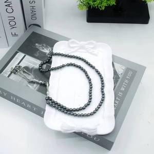 8mm Natural Hematite Ethnic Tasbih 99 Matte Metal Texture Muslim Prayer Beads Islamic Misbaha Ramadan <b>Eid</b> <b>Gift</b> YASEEN - Product Image 1