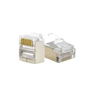 Tubuh pendek Insert RJ45 CAT5 CAT6 8P8C FTP Mini konektor pendek terlindungi