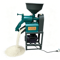 Machine à décortiquer le riz combinée automatique commerciale de petite taille avec moteur diesel et essence