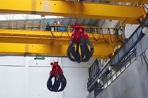 Waste Disposal Using QZ Type Grab Bucket Overhead <b>Crane</b> 20t 25t 30t 35t 40t 60t 80t 100t 200ton Span 15m With Cabin Control QZ T - Product Image 4