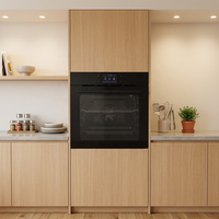 Four à convection/turbo électrique encastrable domestique à vitre simple 75L avec contrôle numérique par minuterie 2000W, contrôlable par application pour hôtels