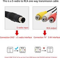 Mini Din S-Video (4 Pin) Male zu 3 RCA AV Female Cable