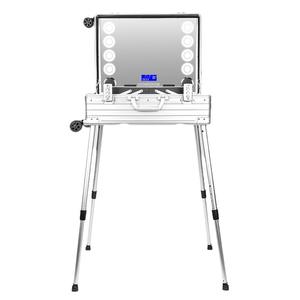 Valise à maquillage OBOX grande capacité, style moderne, avec poignée trolley, serrure TSA, roulettes pivotantes, sac cosmétique portable pour rangement à domicile - Product Image 2