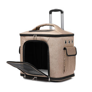 Sıcak satış lüks Pet Rolling çanta yeni tasarlanmış katlanabilir taşınabilir büyük uzay nefes tekerlekli köpekler kediler için rahat evcil hayvan taşıyıcı - Product Image 1
