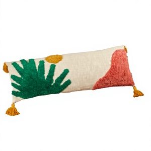 Designer Boho <b>Outdoor</b> Lumbar <b>Pillow</b> Cover Hot Selling Unique Handwoven Cotton Decorative Throw <b>Pillow</b> Tassel Vintage Pattern - Product Image 1