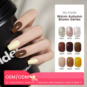 BeiEn OEM & ODM automne chaud Caramel Collection UV/LED vernis à ongles Gel givré 2025 nouveau rouge brun automne petit ensemble platine paillettes - Product Image 2
