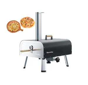 EUA venda quente portátil pellet carvão churrasqueiras pizza forno ao ar livre madeira disparou pizza forno rotativo pizza forno