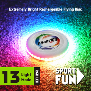 MILI 9 ''Rechargeable LED Light up Flying Disc Glow in the Dark Family Jeux interactifs Sports de plein air Jouets pour l'été - Product Image 3
