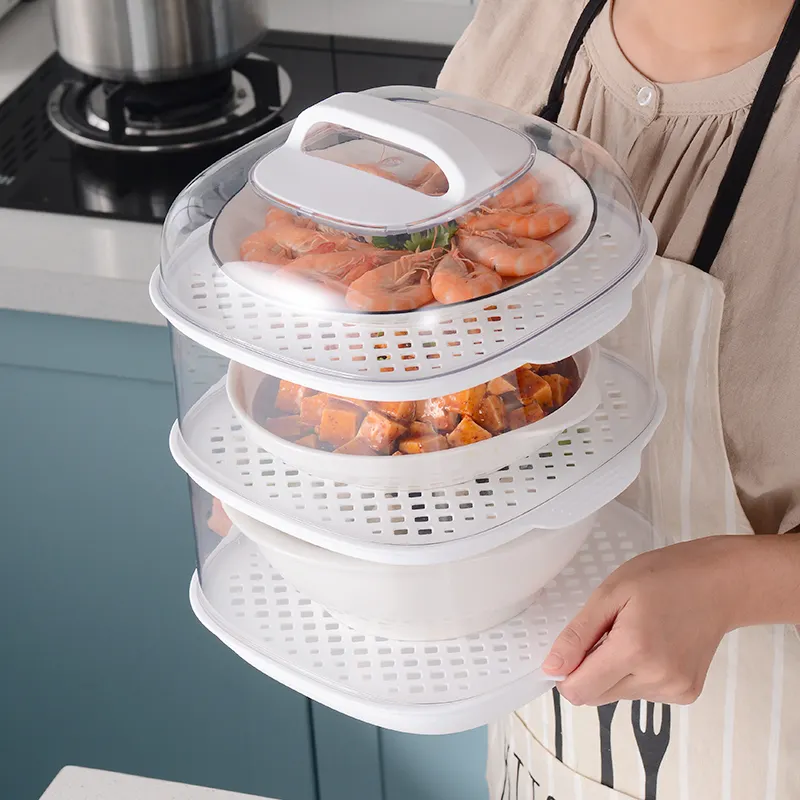 Cupola di plastica coperto piatto rack spazio-risparmio energetico piatti cremagliera di immagazzinaggio della copertura cucina