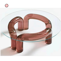 TT OEM table basse ronde en acrylique populaire nordique personnalisée de haute qualité pour balcon extérieur