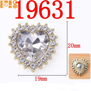 Pendentifs en strass cristal multicolores en forme de cœur avec griffes pour la décoration artisanale DIY pour la confection de vêtements, boucles d'oreilles et colliers - Product Image 4