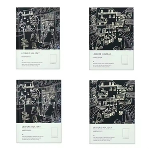 HK A5 màu đen trống bên trong trang ngang dòng minh họa notepad sinh viên tự làm graffiti máy tính xách tay - Product Image 3