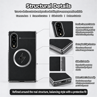 Coque de protection antichoc en PU électroplaqué, design fin et magnétique, style professionnel, sensation de luxe, pour Z Fold 8/7/6/5/4/3