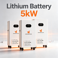 Batterie au lithium 5 kW avec roulettes pour un déplacement facile, les spécifications courantes sont de 5 kWh, 10 kWh et 15 kWh.