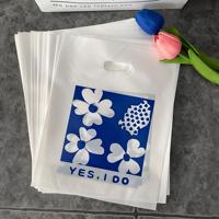 Sacs en plastique roses personnalisés avec logo pour emballage de marchandises, poignées découpées, pour t-shirts, pour petites entreprises