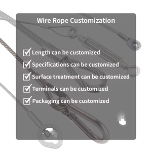 Usine en gros fil d'acier inoxydable câble élingue <span class=keywords><strong>Double</strong></span> boucle noir PVC enduit numéro de modèle 7x19 tête plate soudage coupe - Product Image 3
