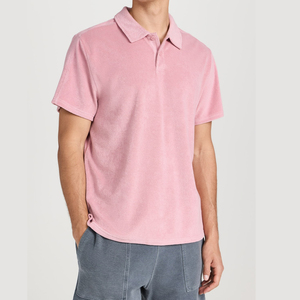 <span class=keywords><strong>Polo</strong></span> blu scuro ricamato personalizzato Logo 100 cotone Casual in bianco di alta qualità asciugamano a maniche corte <span class=keywords><strong>Polo</strong></span> uomo - Product Image 4