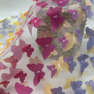 Tela de Tul Bordada con Mariposas 3D en Degradado, 100% Poliéster, para Vestidos de Niña, Tutú, Disfraces de Hada, Decoración de Fiestas - Product Image 2
