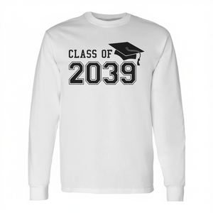 Maglietta a maniche lunghe per la laurea della classe del 2039, primo giorno di scuola - Product Image 2