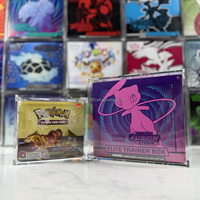 Boîte de protection en acrylique transparente avec aimant puissant pour collection Elite Trainer Box Poke Mon, étui en acrylique avec couvercle magnétique