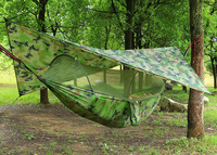 Accessoires de camping en plein air, hamac portable avec moustiquaire, hamac et auvent imperméable pour le camping et la randonnée