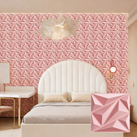 Panneau mural en PVC 3D en forme de diamant 50*50cm Autocollant de panneau mural pour la décoration murale