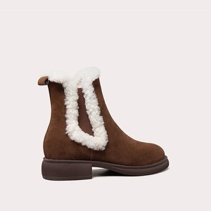Scarpe da <span class=keywords><strong>donna</strong></span> in lana di agnello Lily Wei Agent Wanted, <span class=keywords><strong>stivali</strong></span> invernali con tacco spesso, caldi e molto eleganti, stivaletti da neve - Product Image 2