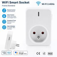 Enchufe Inteligente Wifi Portátil de 10A, Enchufe de Pared Eléctrico Universal Inteligente con Control para Francia, para Uso Doméstico