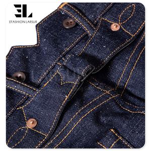 LARSUR Fabricant de denim personnalisé Bukleback Jeans en denim à lisière brute de travail pour hommes Pantalon en denim à <span class=keywords><strong>boucle</strong></span> droite slim rouge à lisière - Product Image 6