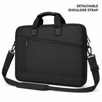 Sacoche pour ordinateur portable résistante à l'eau, fine et personnalisée, pour les trajets professionnels et les voyages, doublure douce avec deux poignées de transport