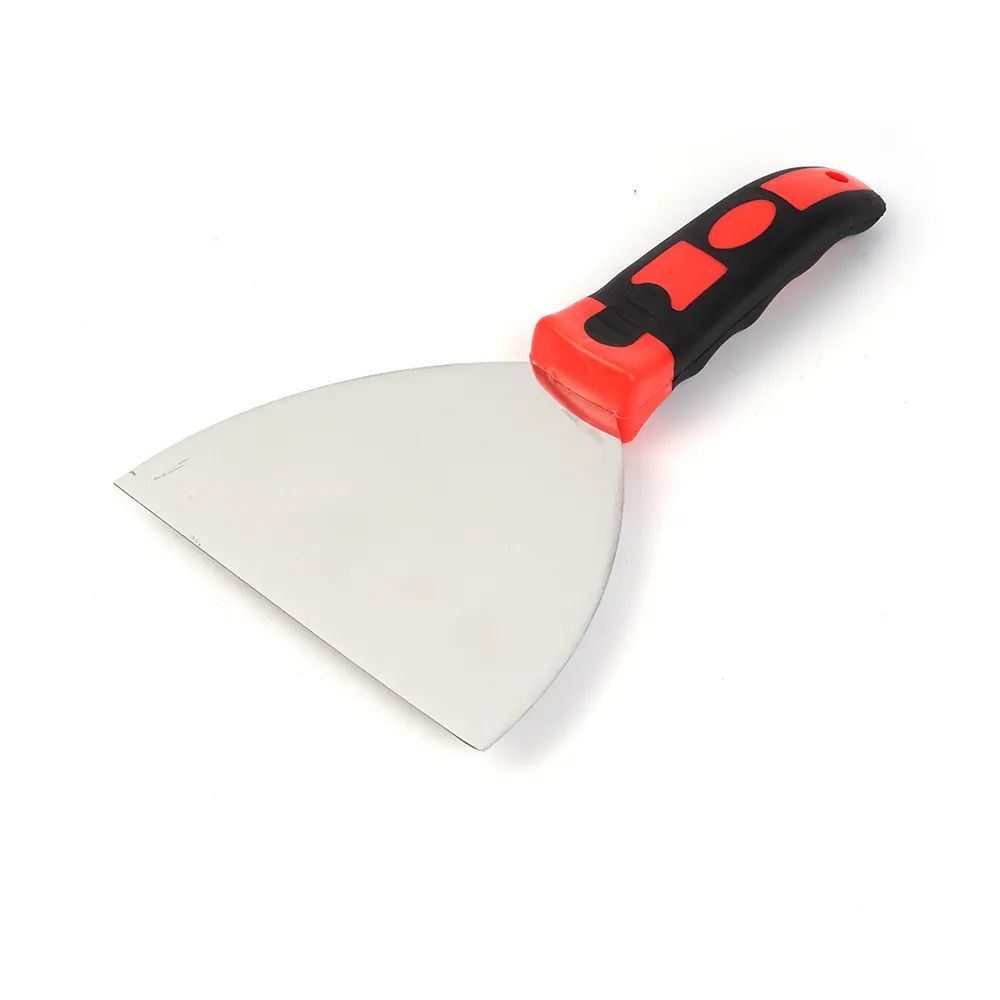Geniş bıçak ve plastik saplı paslanmaz çelik biftek Spatula ile Pancake Turner boy bıçak Turner