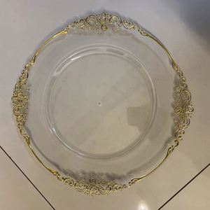 Assiettes de présentation en plastique pour décoration de mariage moderne - Plats de service décoratifs élégants pour événements - Product Image 1