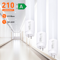Lampu tabung Led T8 18w kualitas tinggi, lampu tabung Led kaca dingin putih terang tabung Led T8