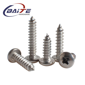 304 vít tự khai thác bằng thép không gỉ Đầu phẳng với khe cắm chéo GB845 Hệ thống đo lường tiêu chuẩn inch - Product Image 5