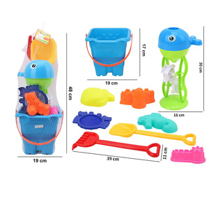 Ensemble de jouets de plage colorés pour enfants avec seau, pelle, bêche, sablier – Jouets d'été pour aire de jeux extérieure et bac à sable – Vente en gros - Product Image 1