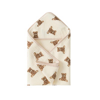Couverture d'emmaillotage essentielle pour nouveau-né, respirante, nouveau design, absorbante, pour bébés et tout-petits, en coton crêpe 6 couches, avec capuche