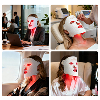 AZURETHERAPY Masque LED pour le visage entier, flexible, réglable, avec thérapie photonique 460/590/630/850nm, garantie 1 an