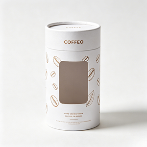 Boîte d'emballage cylindrique personnalisée de haute qualité avec fenêtre transparente, tube rond pour la personnalisation de la marque de grains de café - Product Image 5