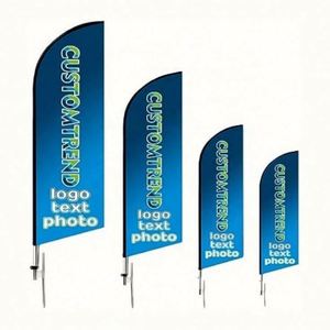 Custom Polyester Outdoor Teardrop Feather <b>Flag</b> Banner for Beach Advertising Promotion Flying <b>Flag</b> Banner - Product Image 5