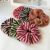 Bandeau rayé en fil pour l'automne et l'hiver, avec une touche haut de gamme, nouveau bandeau en caoutchouc pour accessoires de cheveux pour filles, chouchous simples