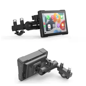 Nieuwe 5 Inch Waterdichte Motorfiets Een/Dual Camera Monitor Carplay Android Auto Gps Navigatie Smart Screen